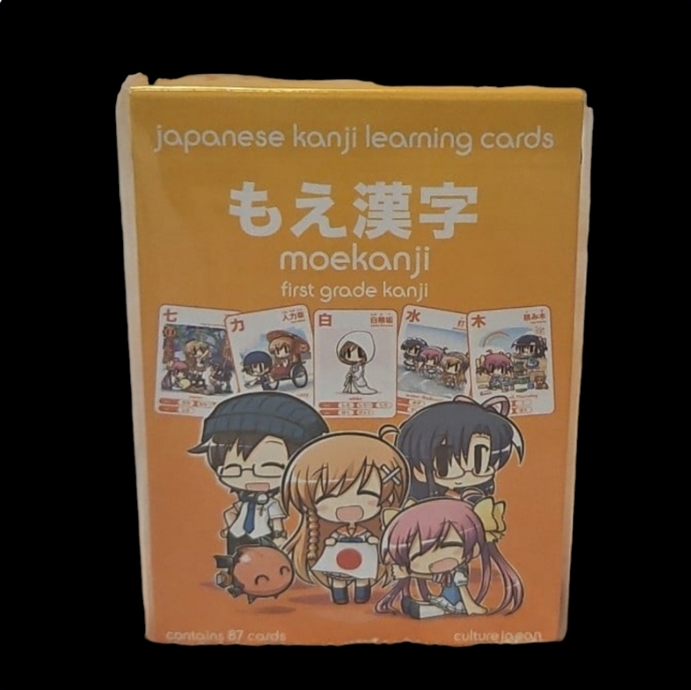 Mirai Suenaga & Friends Moekana Cards- Kanji First Grade Level NWT 3.5inX3in